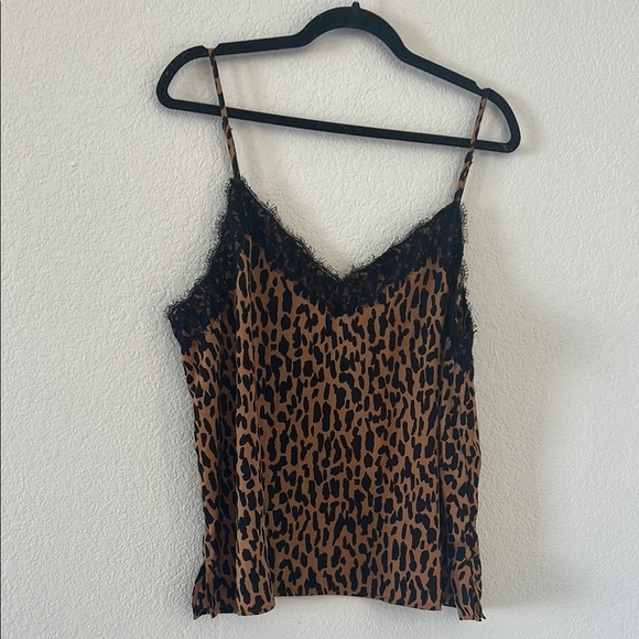 BP WOMEN  SIZE XL Leopard Print Lace Trim Cami Top - Picture 1 of 11